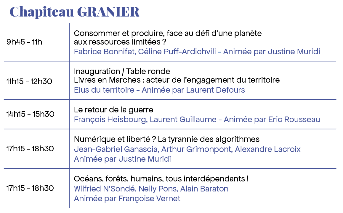 Sam 24 / Conférences / Chapiteau Granier